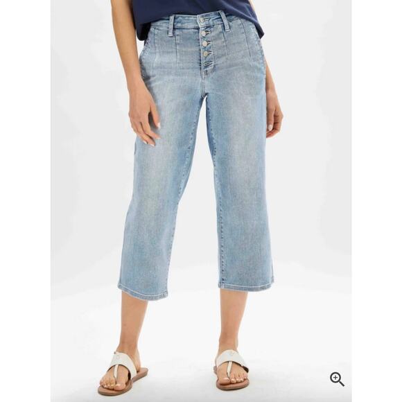 Judy Blue Wide Leg Cropped Jeans, size 7/28 - Picture 1 of 7